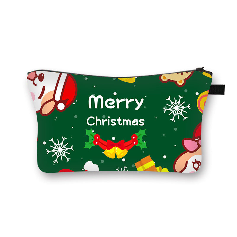 Wholesale Christmas Makeup Bags with Large Capacity Polyester Storage Bags